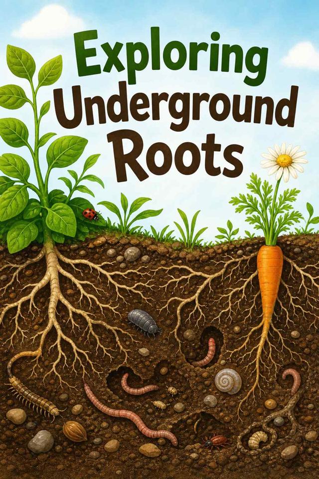 Front cover of Exploring Underground Roots by Kidlet