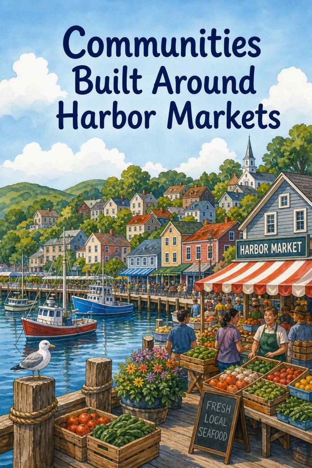 Front cover of Communities Built Around Harbor Markets by Kidlet