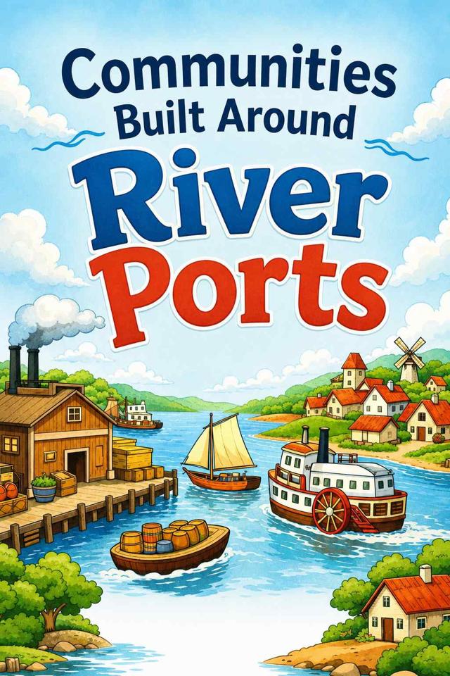Front cover of Communities Built Around River Ports by Kidlet