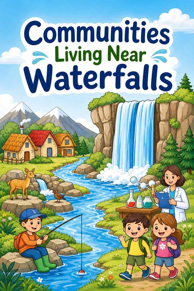 Front cover of Communities Living Near Waterfalls by Kidlet
