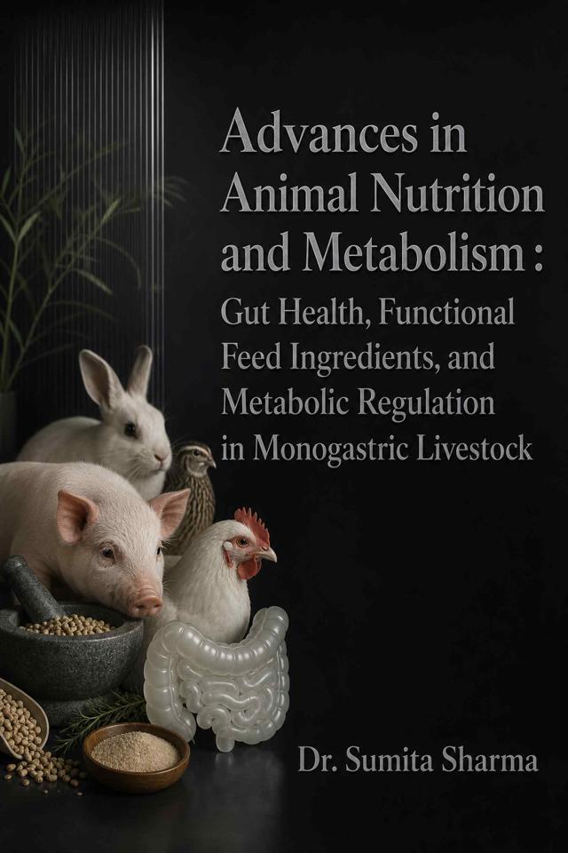 Front cover of Advances in Animal Nutrition and Metabolism: Gut Health, Functional Feed Ingredients, and Metabolic Regulation in Monogastric Livestock by Dr. Sumita Sharma