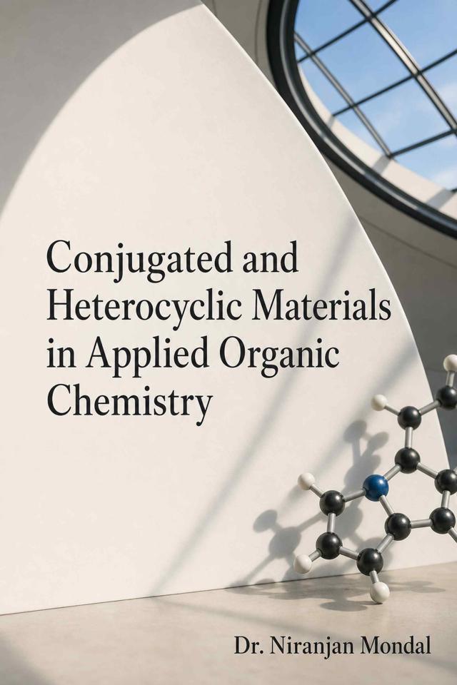 Front cover of Conjugated and Heterocyclic Materials in Applied Organic Chemistry by Dr. Niranjan Mondal