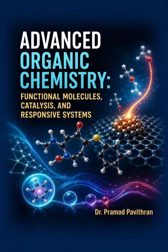 Front cover of Advanced Organic Chemistry: Functional Molecules, Catalysis, and Responsive Systems by Dr. Pramod Pavithran
