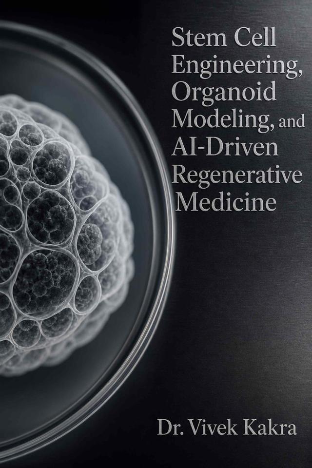 Front cover of Stem Cell Engineering, Organoid Modeling, and AI-Driven Regenerative Medicine by Dr. Vivek Kakra