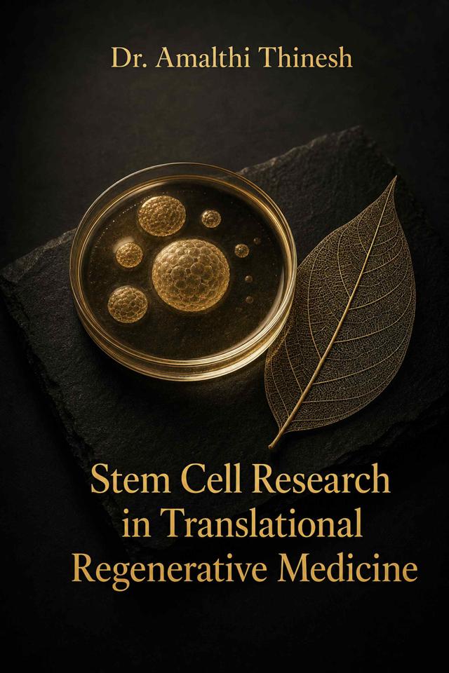 Front cover of Stem Cell Research in Translational Regenerative Medicine by Dr. Amalthi Thinesh