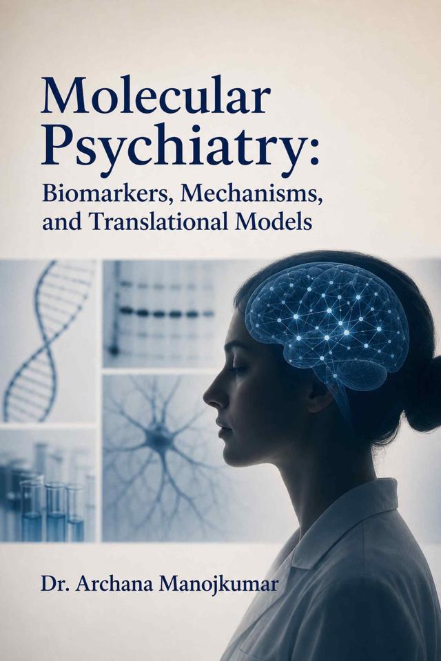 Front cover of Molecular Psychiatry: Biomarkers, Mechanisms, and Translational Models by Dr. Archana Manojkumar