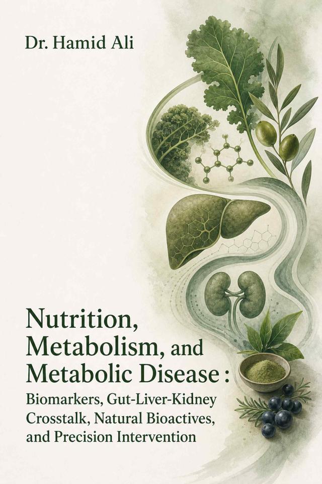 Front cover of Nutrition, Metabolism, and Metabolic Disease: Biomarkers, Gut-Liver-Kidney Crosstalk, Natural Bioactives, and Precision Intervention by Dr. Hamid Ali