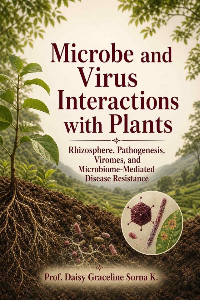 Front cover of Microbe and Virus Interactions with Plants: Rhizosphere, Pathogenesis, Viromes, and Microbiome-Mediated Disease Resistance by Prof. Daisy Graceline Sorna K