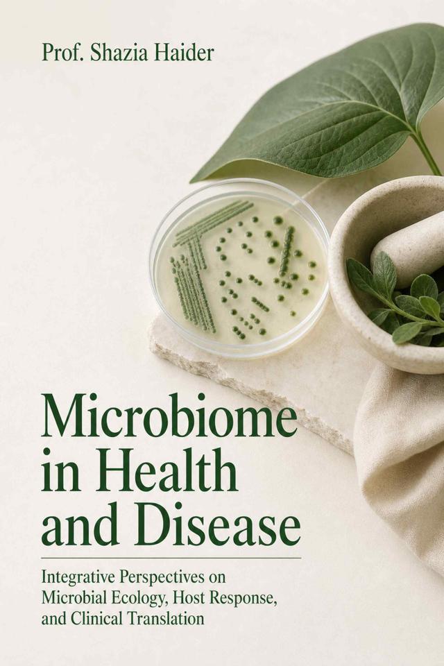 Front cover of Microbiome in Health and Disease: Integrative Perspectives on Microbial Ecology, Host Response, and Clinical Translation by Prof. Shazia Haider