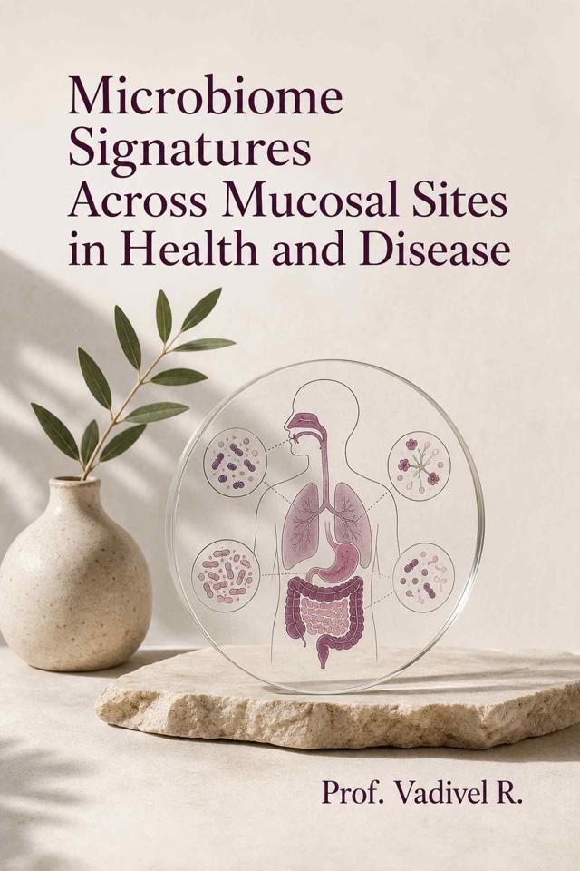 Front cover of Microbiome Signatures Across Mucosal Sites in Health and Disease: Integrative Perspectives on Oral, Airway, Gut, and Genitourinary Microbiomes in Pediatric, Autoimmune, Infectious, and Gender-Affirming Contexts by Prof. Vadivel R