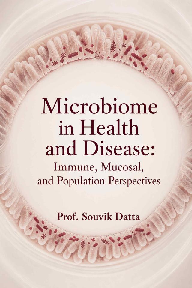 Front cover of Microbiome in Health and Disease: Immune, Mucosal, and Population Perspectives: Mechanisms, biomarkers, and translational interventions across cancer, autoimmunity, gynecologic, gastrointestinal, and epidemiologic contexts by Prof. Souvik Datta