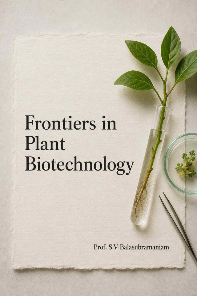 Front cover of Frontiers in Plant Biotechnology: Engineering Crops, Traits, and Bioactive Products for Sustainable Agriculture and Nutrition by Prof. S.V Balasubramaniam
