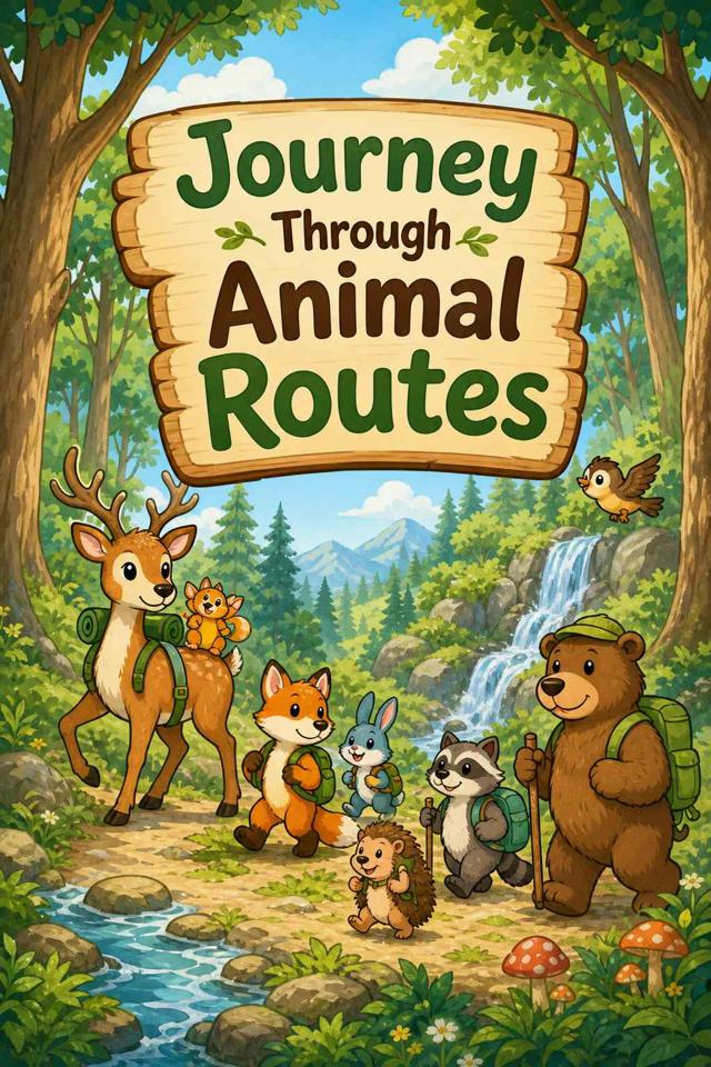 Front cover of Journey Through Animal Routes by Kidlet